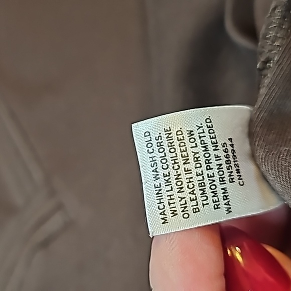 NWOT CASLON ORGANIC COTTON BROWN 3/4 SLEEVE V NECK TOP - Picture 9 of 9